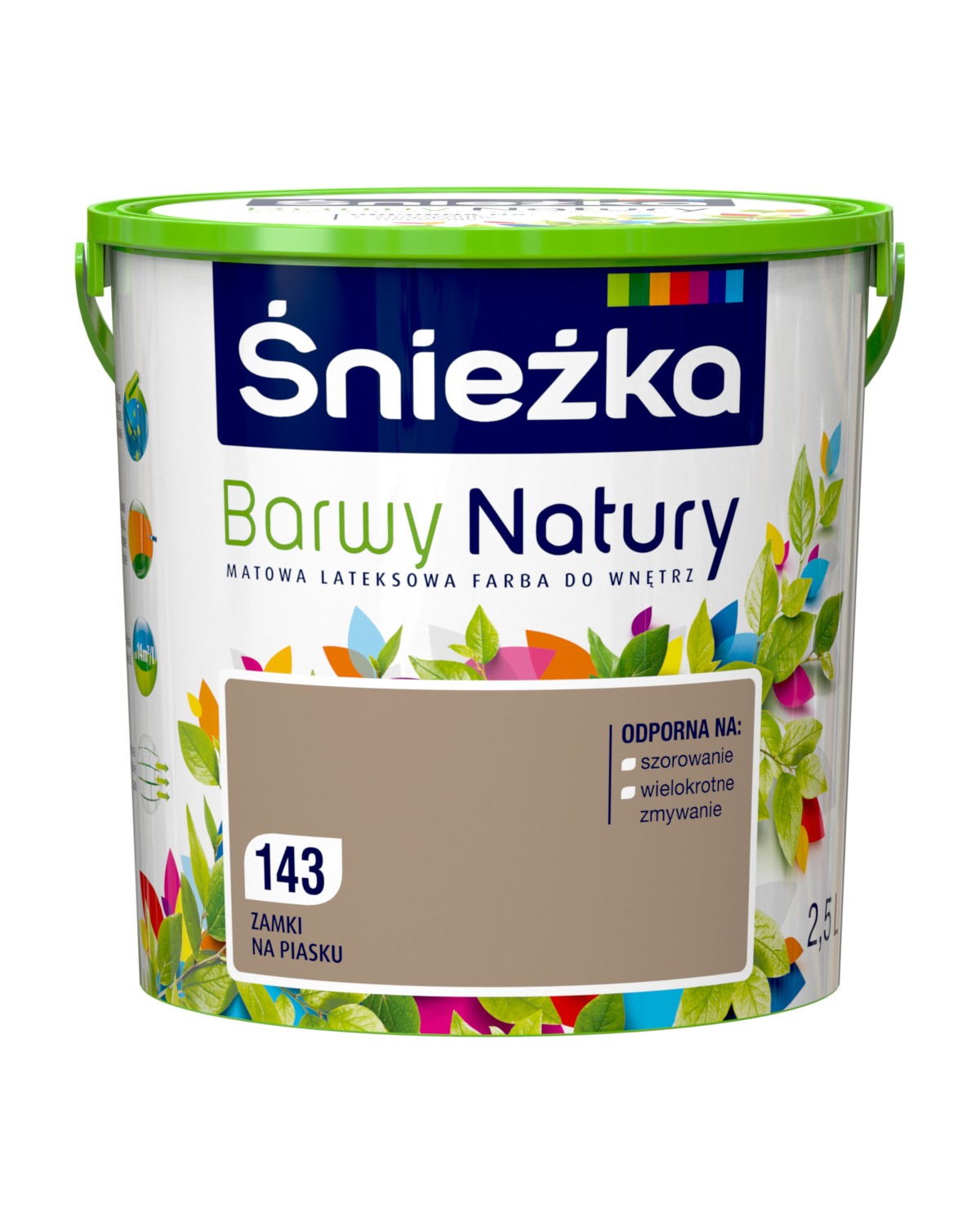 Farba do ścian i sufitów Zamki na Piasku 2,5L - ŚNIEŻKA