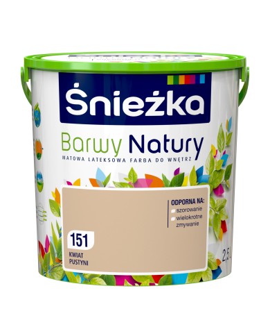Farba do ścian i sufitów Kwiat Pustyni 2,5 L - ŚNIEŻKA Farba do ścian i sufitów Kwiat Pustyni 2,5 L - ŚNIEŻKA
