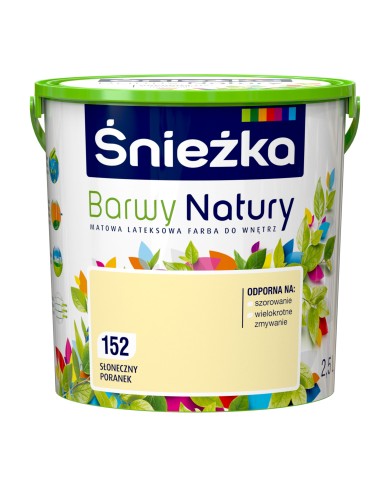 Barwy Natury T - Słoneczny Poranek 152, 2,5L - Farba do wnętrz Barwy Natury T - Słoneczny Poranek 152, 2,5L - Farba do wnętrz