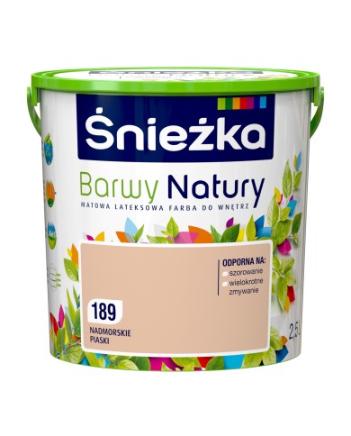 Farba do ścian i sufitów Nadmorskie Piaski 2,5 L - ŚNIEŻKA Farba do ścian i sufitów Nadmorskie Piaski 2,5 L - ŚNIEŻKA