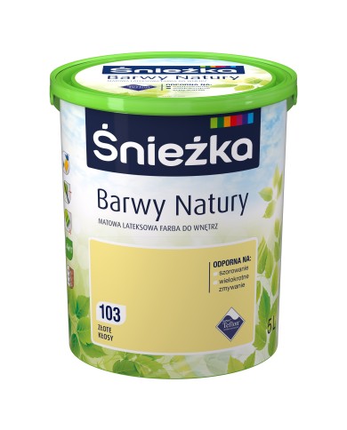 Farba do ścian i sufitów Złote Kłosy 5L - ŚNIEŻKA Farba do ścian i sufitów Złote Kłosy 5L - ŚNIEŻKA