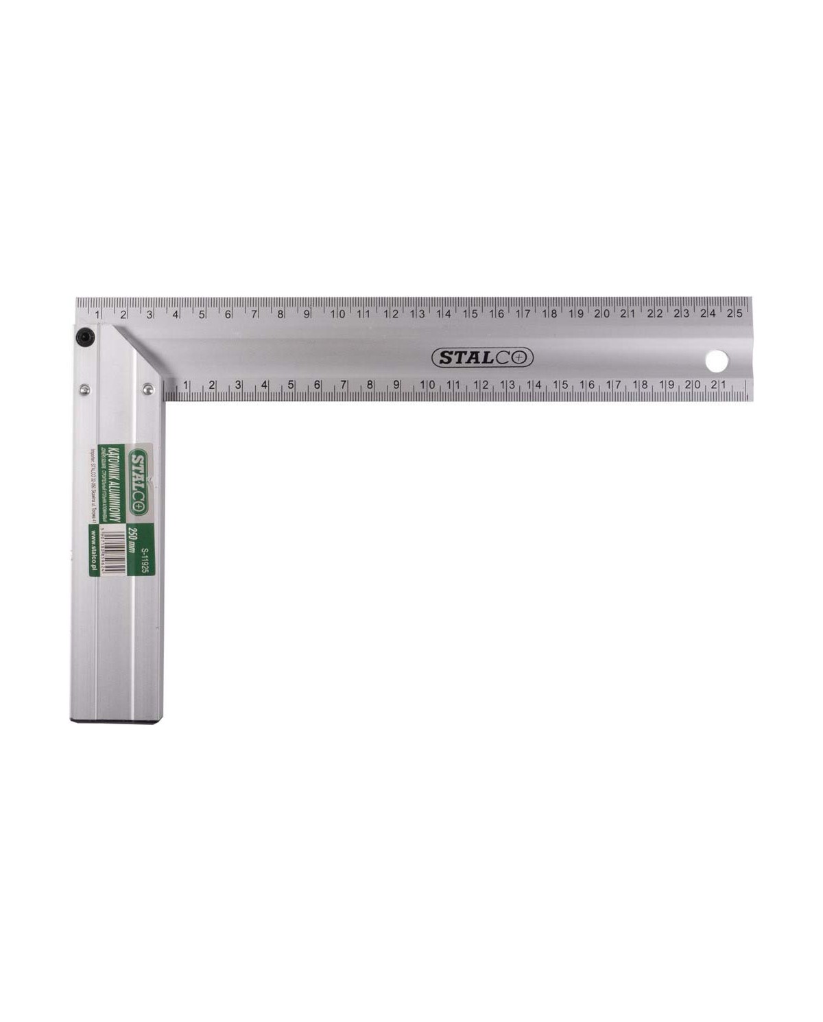 Kątownik aluminiowy 250 mm STALCO - precyzyjne narzędzie stolarskie Kątownik aluminiowy 250 mm STALCO - precyzyjne narzędzie stolarskie