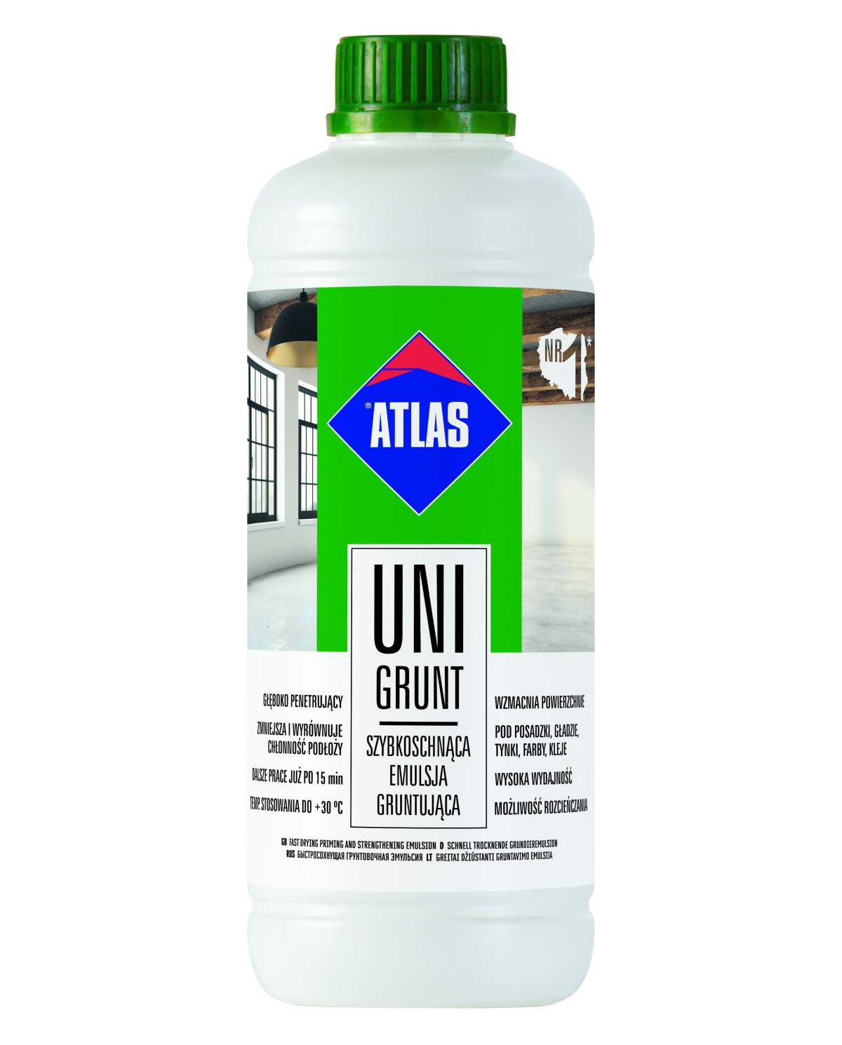 ATLAS UNI-GRUNT 1 kg - Szybkoschnąca emulsja gruntująca