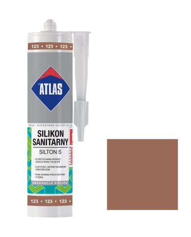 Silikon sanitarny Silton S 123 jasnobrązowy 280 ml - Atlas