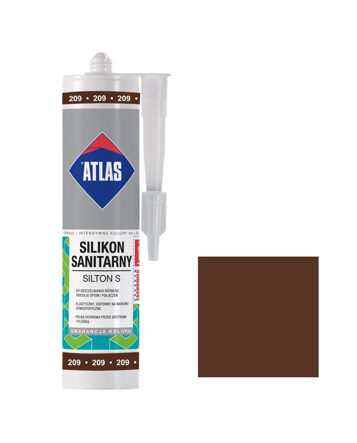 Silikon Atlas Silton S 209 kasztanowy 280 ml - Wysoka jakość! Silikon Atlas Silton S 209 kasztanowy 280 ml - Wysoka jakość!