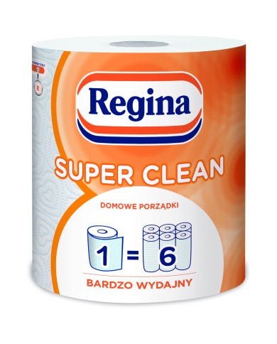 Ręcznik kuchenny papierowy biały Super Clean REGINA - 2 rolki Ręcznik kuchenny papierowy biały Super Clean REGINA - 2 rolki