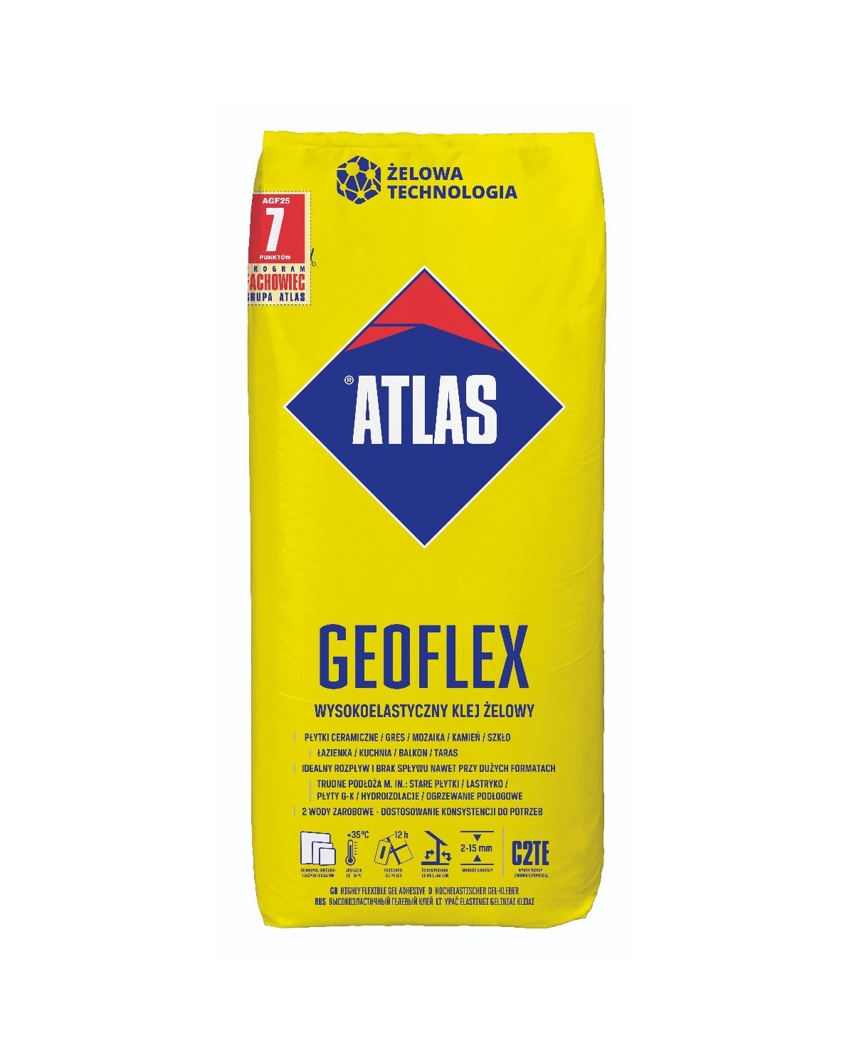 Klej żelowy Geoflex 25 kg ATLAS - Wysokoelastyczny i trwały