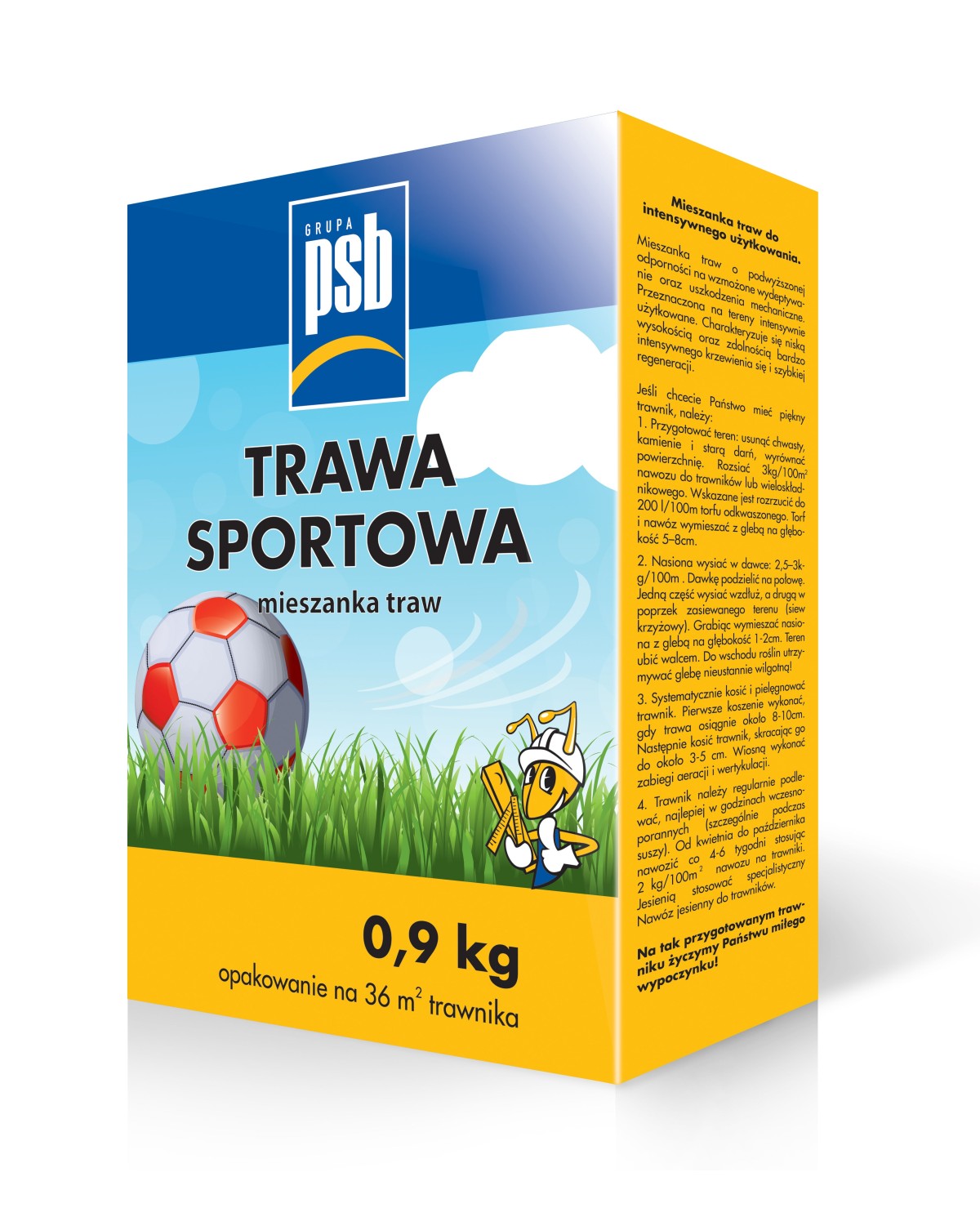 Mieszanka traw gaz. PSB sportowa 0,9 kg - Idealna do ogrodu!