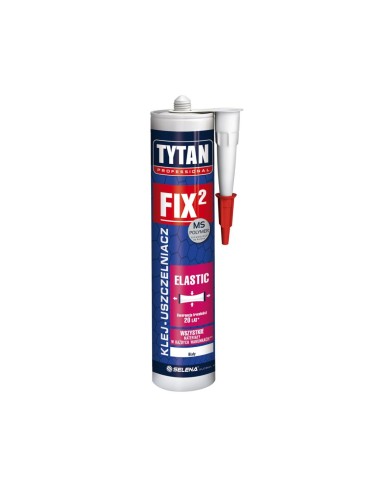 Klej montażowy TYTAN PROFESSIONAL FIX2 ELASTIC 290ml biały Klej montażowy TYTAN PROFESSIONAL FIX2 ELASTIC 290ml biały