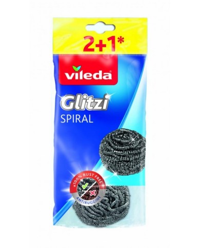 Zmywak Glitzi Spiral Inox 3 szt. VILEDA - Skuteczne czyszczenie! Zmywak Glitzi Spiral Inox 3 szt. VILEDA - Skuteczne czyszczenie!