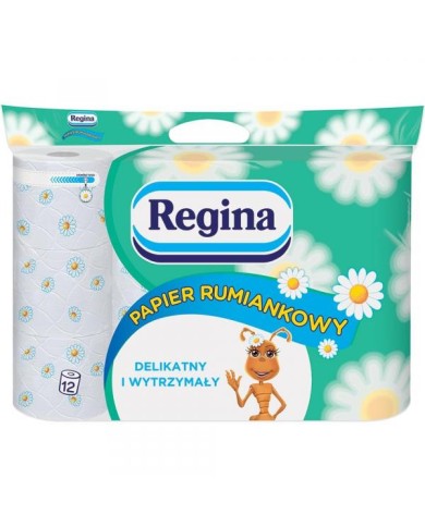 Papier toaletowy rumiankowy REGINA 12 szt. - delikatność i komfort Papier toaletowy rumiankowy REGINA 12 szt. - delikatność i komfort