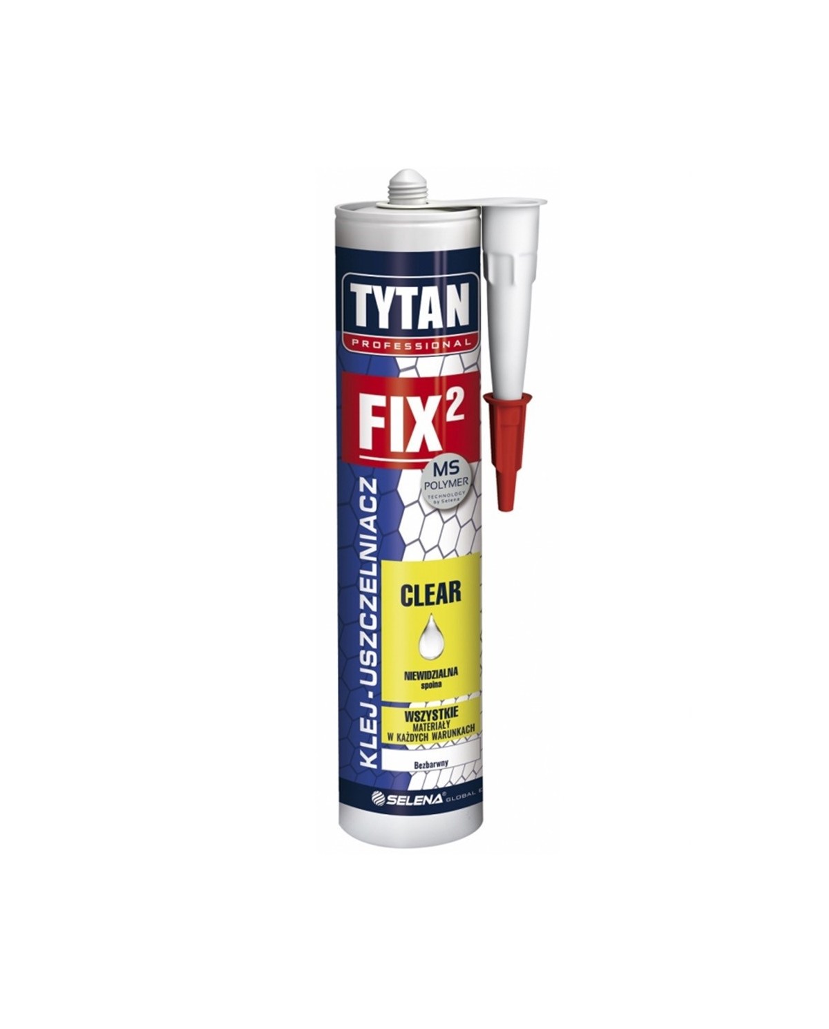 Klej montażowy FIX2 Clear 290 ml - Tytan Professional bezbarwny Klej montażowy FIX2 Clear 290 ml - Tytan Professional bezbarwny