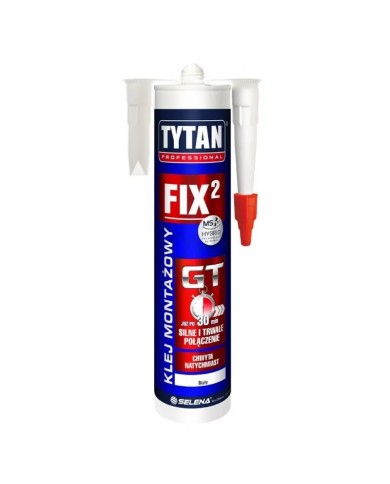 Klej montażowy biały FIX2 High Tack GT 290 ml - Tytan Professional Klej montażowy biały FIX2 High Tack GT 290 ml - Tytan Professional