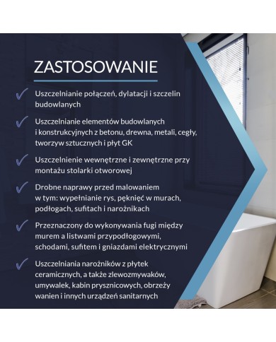 Silikon Akrylowy 280ml Biały Tytan - Wysoka Jakość i Trwałość Silikon Akrylowy 280ml Biały Tytan - Wysoka Jakość i Trwałość