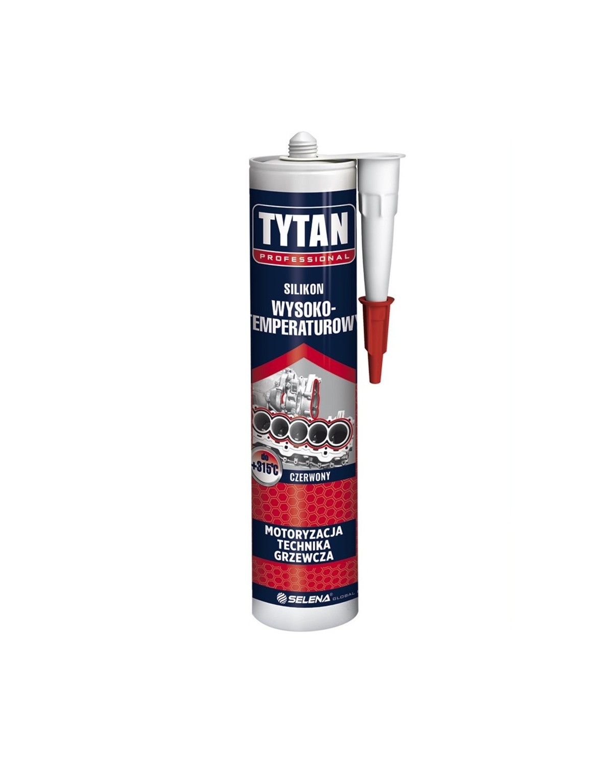 Silikon wysokotemperaturowy czerwony 280 ml - TYTAN PROFESSIONAL Silikon wysokotemperaturowy czerwony 280 ml - TYTAN PROFESSIONAL