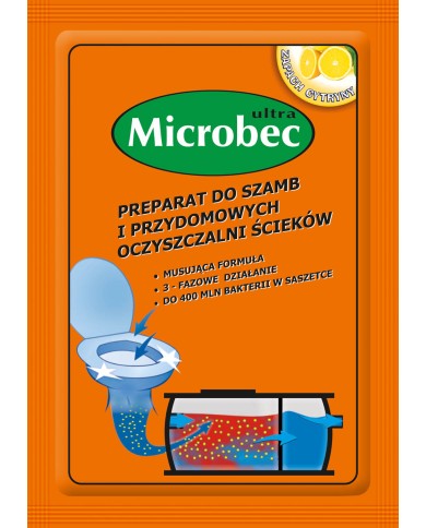 Microbec Ultra 25 g - Preparat do szamb o zapachu cytryny Microbec Ultra 25 g - Preparat do szamb o zapachu cytryny