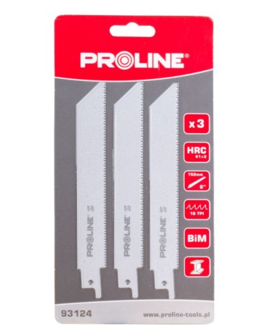 Zestaw Brzeszczotów do metalu 3szt PROLINE - Wysoka jakość!