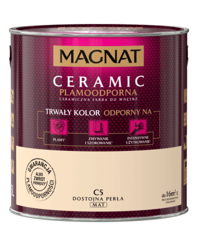 Farba ceramiczna 2,5 L Dostojna Perła MAGNAT CERAMIC - Idealna do wnętrz Farba ceramiczna 2,5 L Dostojna Perła MAGNAT CERAMIC - Idealna do wnętrz