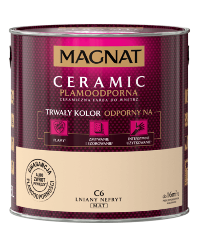 Farba ceramiczna 2,5 L lniany nefryt - MAGNAT CERAMIC Farba ceramiczna 2,5 L lniany nefryt - MAGNAT CERAMIC