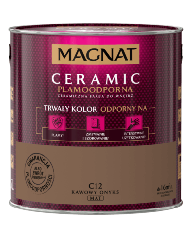 Farba ceramiczna 2,5 L kawowy onyks - MAGNAT CERAMIC Farba ceramiczna 2,5 L kawowy onyks - MAGNAT CERAMIC