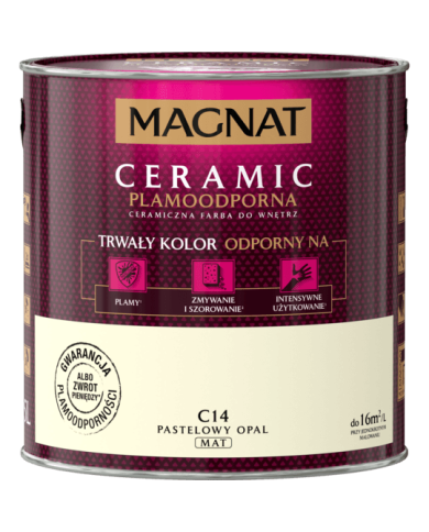 Farba ceramiczna 2,5 L MAGNAT CERAMIC - Pastelowy Opal Farba ceramiczna 2,5 L MAGNAT CERAMIC - Pastelowy Opal