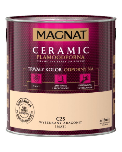 Farba ceramiczna 2,5 L MAGNAT CERAMIC - Wyszukany Aragonit Farba ceramiczna 2,5 L MAGNAT CERAMIC - Wyszukany Aragonit