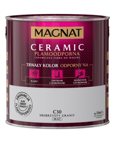 Farba ceramiczna 2,5 L srebrzysty granit MAGNAT - Wysoka jakość Farba ceramiczna 2,5 L srebrzysty granit MAGNAT - Wysoka jakość