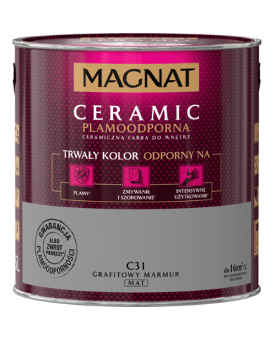 Farba ceramiczna 2,5 L grafitowy marmur - MAGNAT CERAMIC Farba ceramiczna 2,5 L grafitowy marmur - MAGNAT CERAMIC