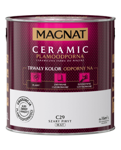 Farba ceramiczna 2,5 L szary piryt - MAGNAT CERAMIC Farba ceramiczna 2,5 L szary piryt - MAGNAT CERAMIC