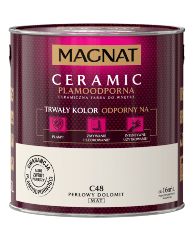 Farba ceramiczna 2,5 L Perłowy Dolomit MAGNAT CERAMIC - Idealna do wnętrz Farba ceramiczna 2,5 L Perłowy Dolomit MAGNAT CERAMIC - Idealna do wnętrz