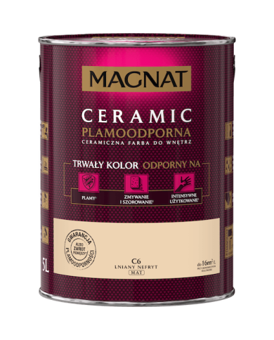 Farba ceramiczna 5L lniany nefryt - MAGNAT CERAMIC Farba ceramiczna 5L lniany nefryt - MAGNAT CERAMIC