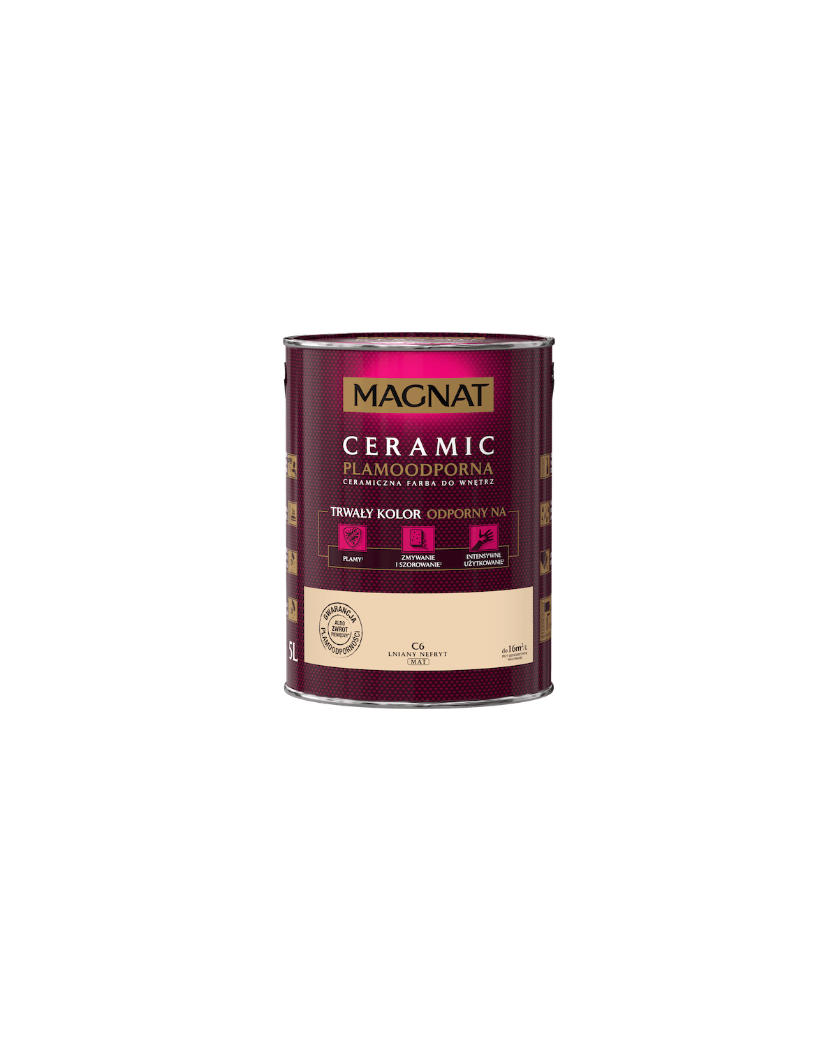Farba ceramiczna 5L lniany nefryt - MAGNAT CERAMIC Farba ceramiczna 5L lniany nefryt - MAGNAT CERAMIC
