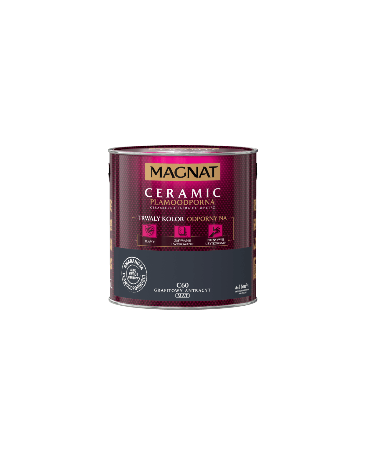 Magnat Ceramic GRAFITOWY ANTRACYT 2,5L - Farba do wnętrz