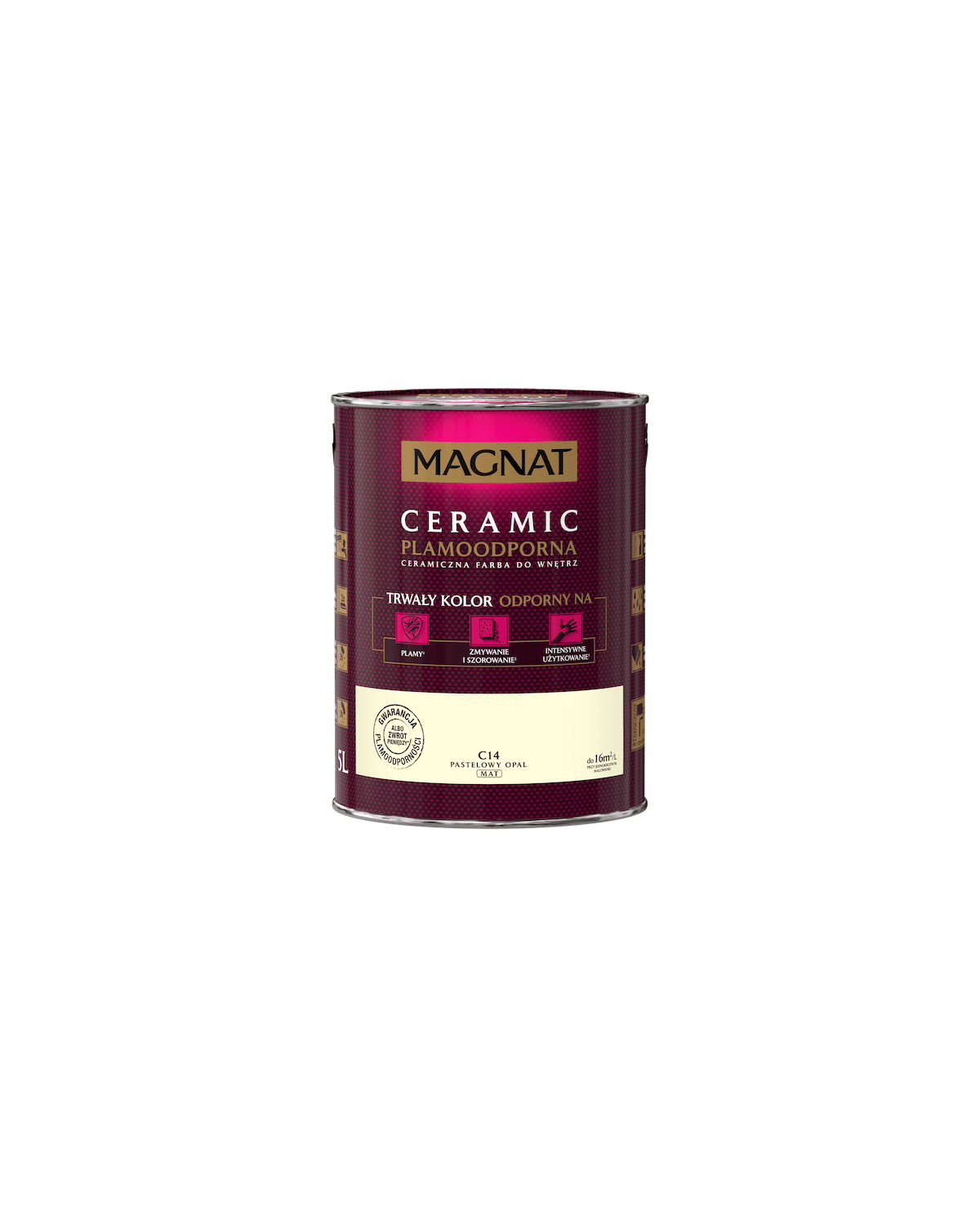 Farba ceramiczna 5L MAGNAT CERAMIC - Pastelowy opal do wnętrz Farba ceramiczna 5L MAGNAT CERAMIC - Pastelowy opal do wnętrz