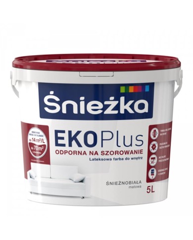 Farba biała Eko Plus 5L ŚNIEŻKA - Wysoka jakość i ekologia