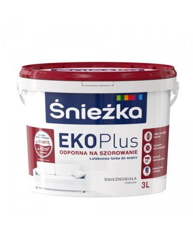 Farba biała Eko Plus 3L Śnieżka - Wysoka jakość i ekologia