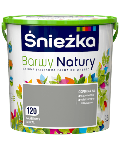 Farba grafitowa do ścian i sufitów 2,5 L ŚNIEŻKA - Mural Farba grafitowa do ścian i sufitów 2,5 L ŚNIEŻKA - Mural
