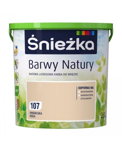 Farba do ścian i sufitów Angielska Róża 5L - ŚNIEŻKA Farba do ścian i sufitów Angielska Róża 5L - ŚNIEŻKA