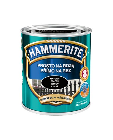 Farba do metalu 0,7 L czarny mat HAMMERITE - trwałość i styl