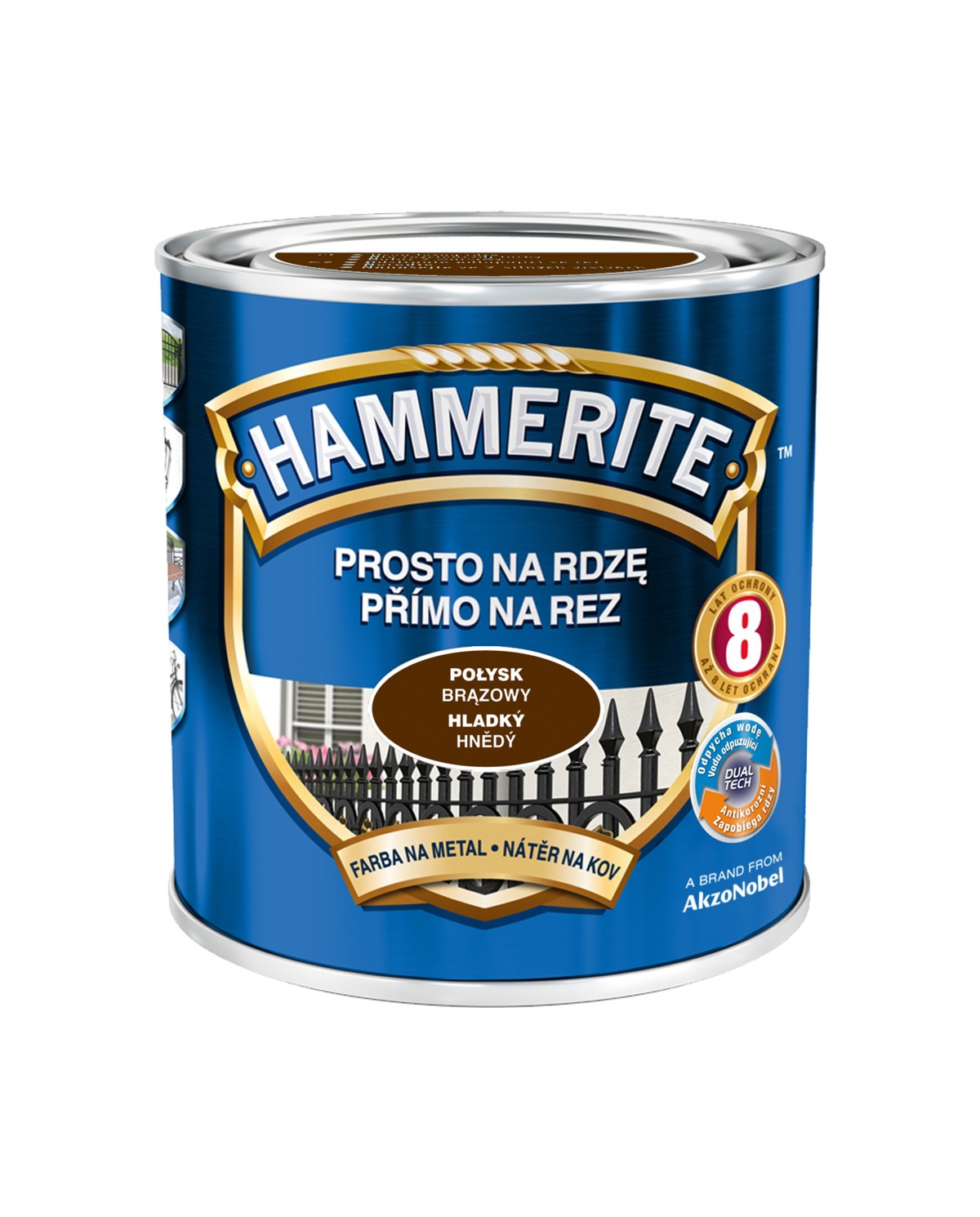 Farba antykorozyjna 0,7 L brązowa HAMMERITE - Ochrona i styl Farba antykorozyjna 0,7 L brązowa HAMMERITE - Ochrona i styl