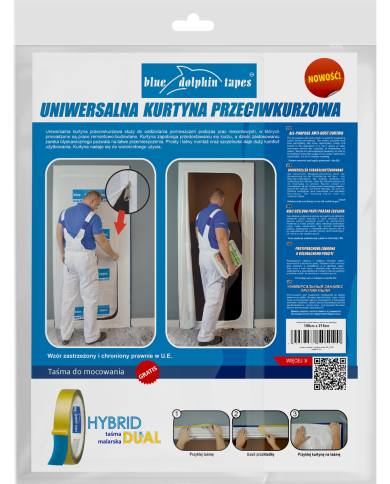 Kurtyna przeciwkurzowa 100x215 cm BLUEDOLPHIN - Skuteczna Ochrona Kurtyna przeciwkurzowa 100x215 cm BLUEDOLPHIN - Skuteczna Ochrona