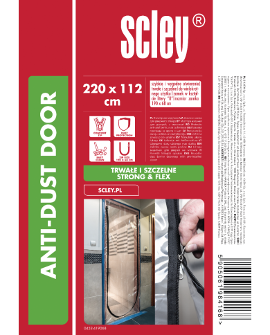 Kurtyna przeciwpyłowa U SCLEY 112 x 220 cm - Ochrona i Komfort Kurtyna przeciwpyłowa U SCLEY 112 x 220 cm - Ochrona i Komfort