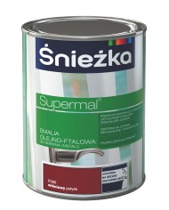 Farba do drewna i metalu Supermal 0,8 L wiśniowa - ŚNIEŻKA Farba do drewna i metalu Supermal 0,8 L wiśniowa - ŚNIEŻKA