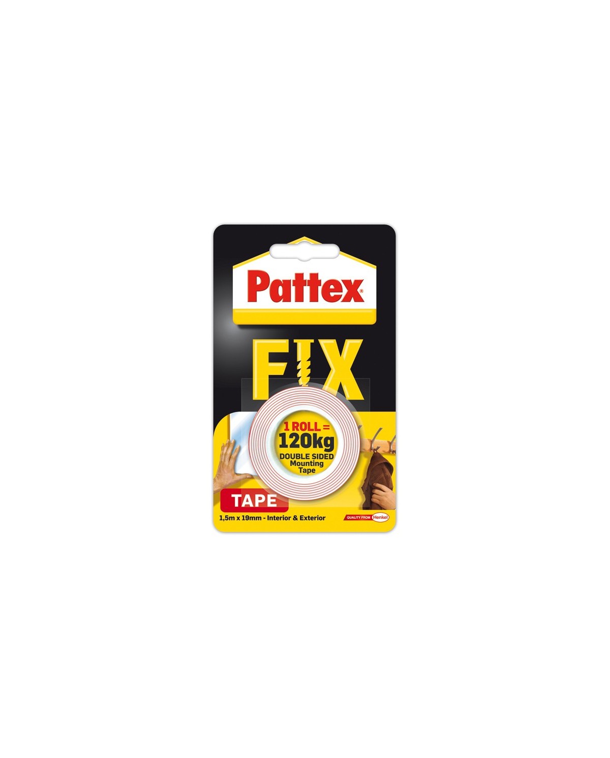 Pattex FIX 12 kg - Taśma naprawcza do wszechstronnych napraw Pattex FIX 12 kg - Taśma naprawcza do wszechstronnych napraw