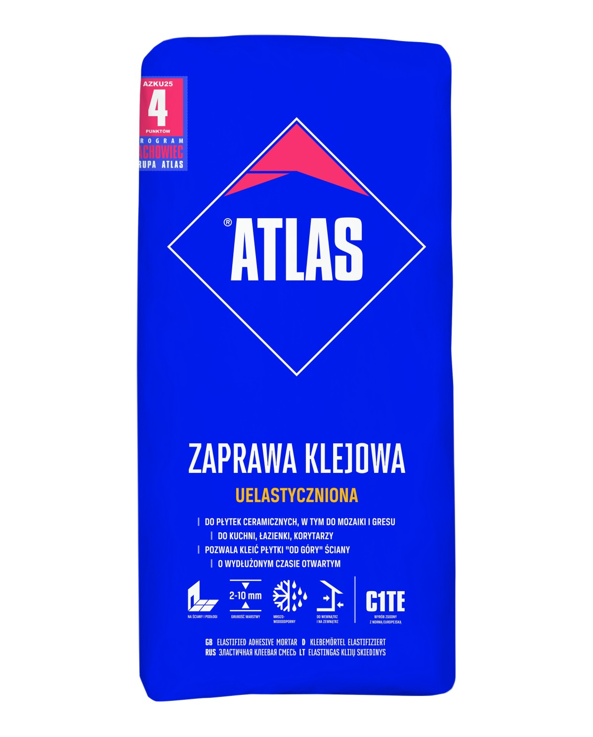Klej do płytek uelastyczniony 25 kg ATLAS - Wysoka jakość Klej do płytek uelastyczniony 25 kg ATLAS - Wysoka jakość