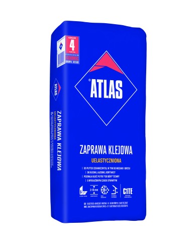 Klej do płytek uelastyczniony 25 kg ATLAS - Wysoka jakość Klej do płytek uelastyczniony 25 kg ATLAS - Wysoka jakość