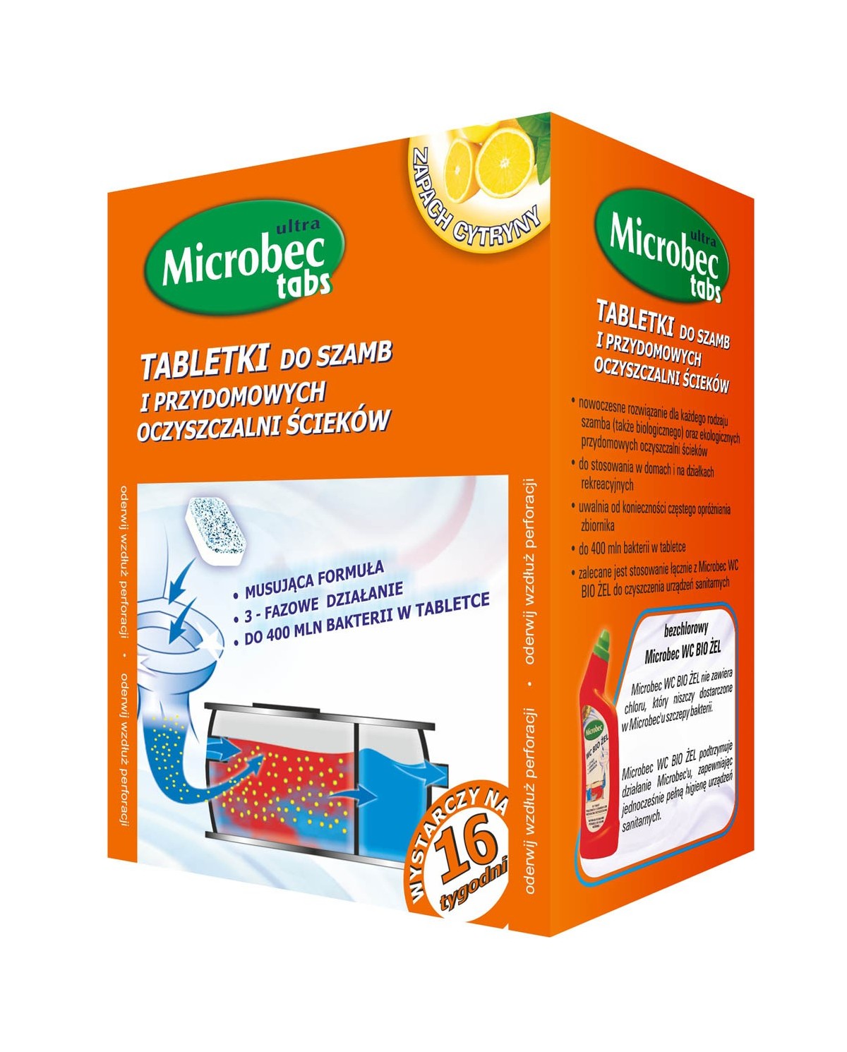 Tabletka do szamb Microbec Ultra BROS - Skuteczna ochrona