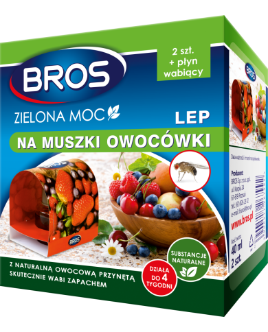 Zielona Moc - Lep na muszki owocówki 2 sztuki | Skuteczna ochrona Zielona Moc - Lep na muszki owocówki 2 sztuki | Skuteczna ochrona