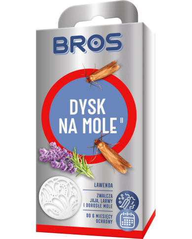 BROS - Dysk na mole z lawendą | Skuteczna ochrona w domu BROS - Dysk na mole z lawendą | Skuteczna ochrona w domu