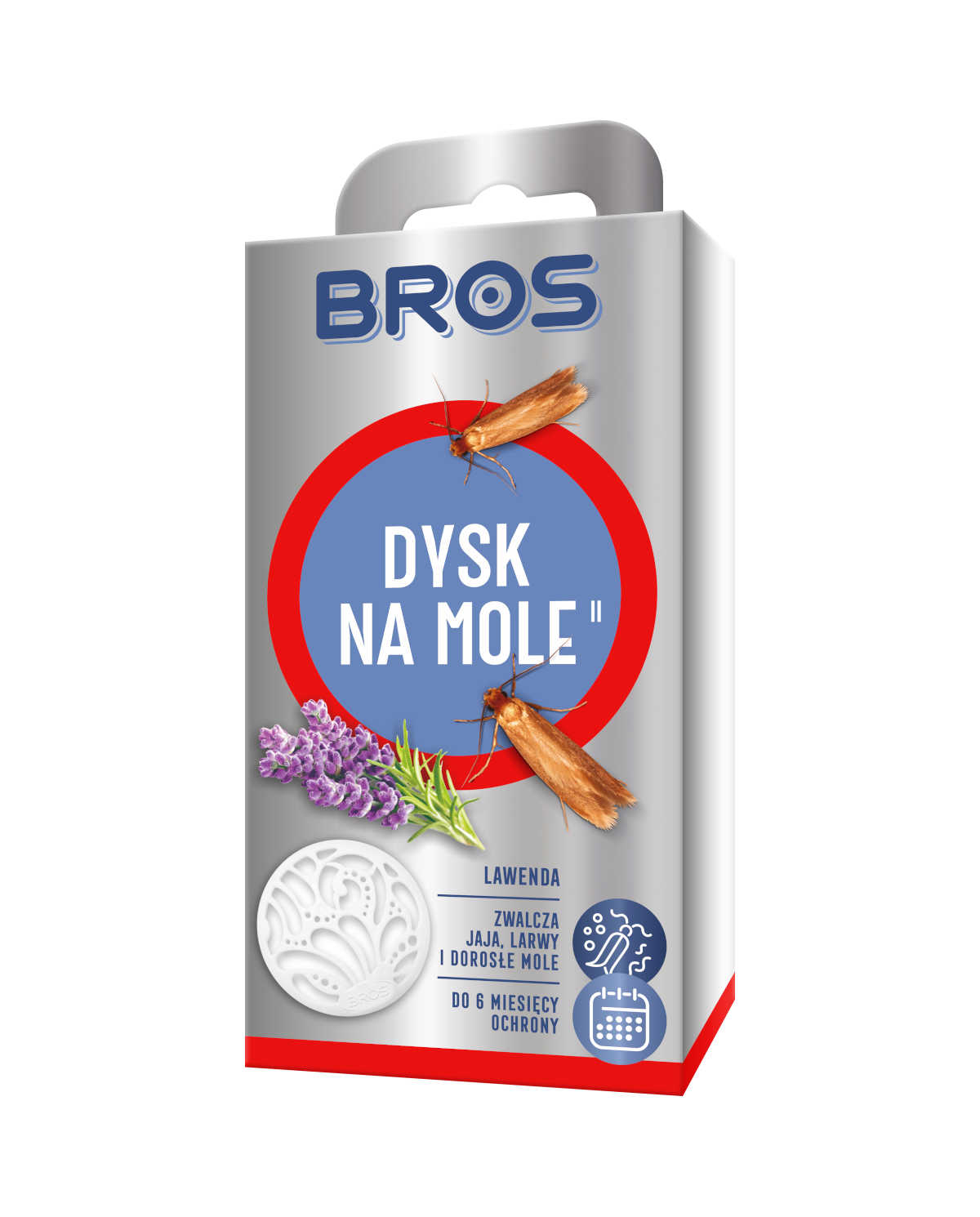 BROS - Dysk na mole z lawendą | Skuteczna ochrona w domu BROS - Dysk na mole z lawendą | Skuteczna ochrona w domu